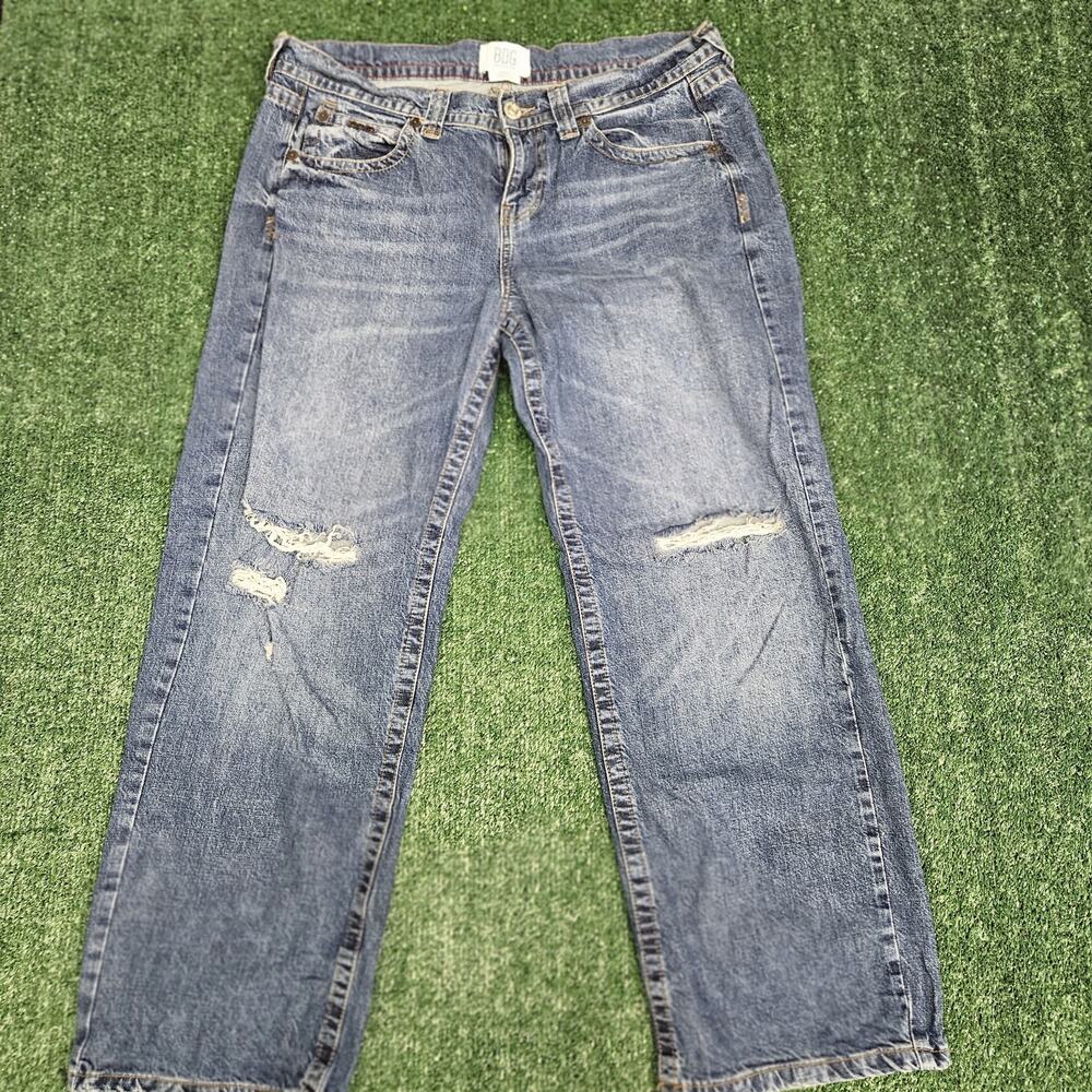 BDG Distressed Skate Fit Jeans Mens 34W Blue Light Wash Denim